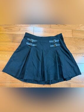 Hot Topic Pleated Buckle Mini Skirt Goth Punk